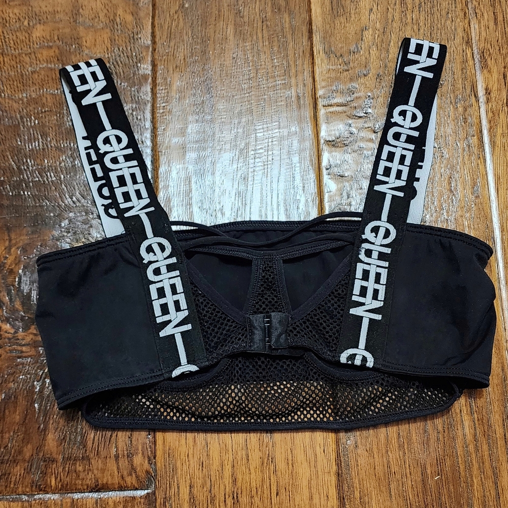 Queen Black Mesh Bandeau Bikini Top - Picture 4 of 5